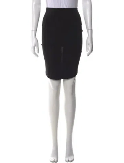 Pre-owned Norma Kamali Mini Skirt In Black