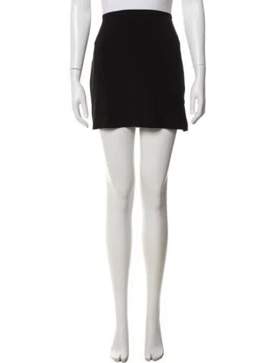 Pre-owned Norma Kamali Mini Skirt In Black/white