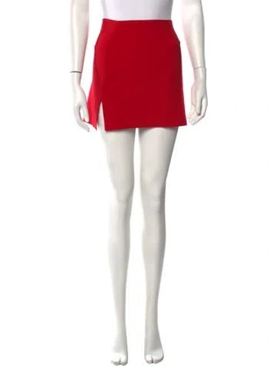 Pre-owned Norma Kamali Mini Skirt In Red