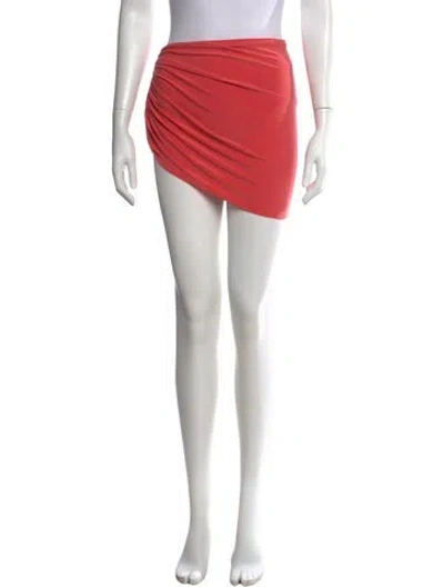 Pre-owned Norma Kamali Mini Skirt In Red