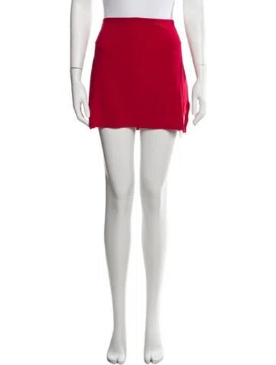 Pre-owned Norma Kamali Mini Skirt In Red