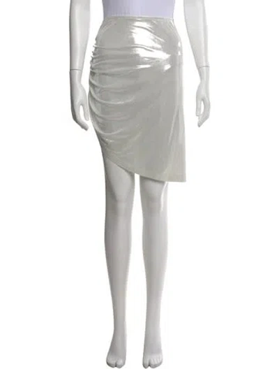 Pre-owned Norma Kamali Mini Skirt In Silver