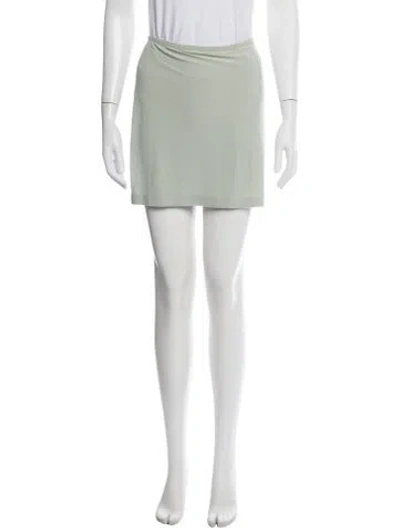 Pre-owned Norma Kamali Mini Skirt W/ Tags In Green