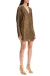 Norma Kamali Dolman Sequined Minidress