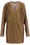 Norma Kamali Dolman Sequined Minidress In Multicolor