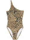 Shop Norma Kamali Mio One-shoulder Bodysuit In Brown