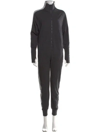 Pre-owned Norma Kamali Mock Neck Jumpsuit In Gray