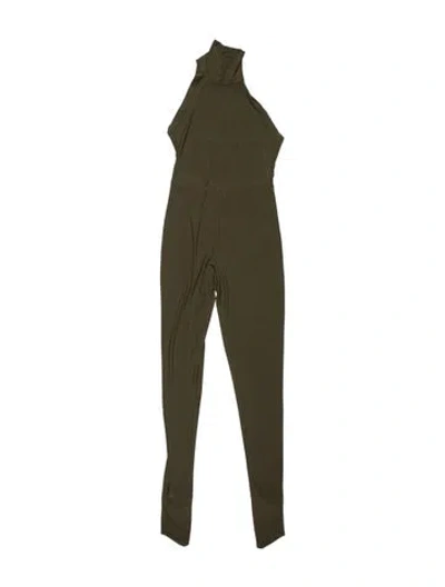 Pre-owned Norma Kamali Mock Neck Jumpsuit In Green
