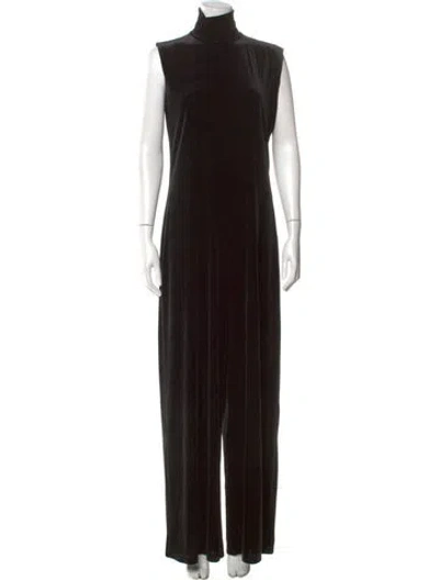 Pre-owned Norma Kamali Mock Neck Jumpsuit W/ Tags In Black