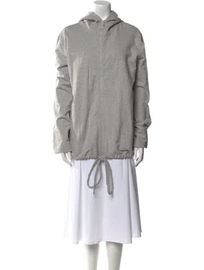 Pre-owned Norma Kamali Mock Neck Long Sleeve Sweatshirt W/ Tags In Gray