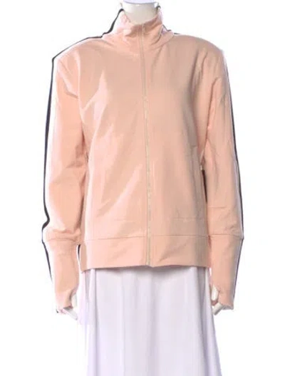 Pre-owned Norma Kamali Mock Neck Long Sleeve Top W/ Tags In Pink