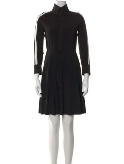 Pre-owned Norma Kamali Mock Neck Mini Dress In Black