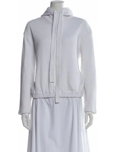 Pre-owned Norma Kamali Mock Neck Sweater In White