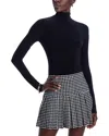 Norma Kamali Mock Neck Top In Black