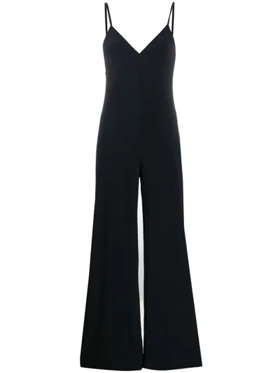 Norma Kamali Navy Blue Navy Blue Slip Jumpsuit In Black