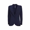 Norma Kamali Tailored Single-breasted Jersey Jacket In Blue