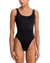 Norma Kamali Nio Super Low Back One Piece Swimsuit In Black