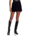 Norma Kamali Normal Kamali Velvet Pleated Shorts In Multi