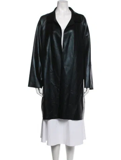Pre-owned Norma Kamali Nylon Coat In Black