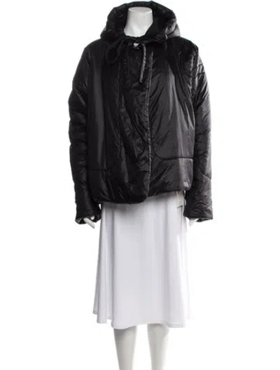 Pre-owned Norma Kamali Nylon Down Jacket In Black