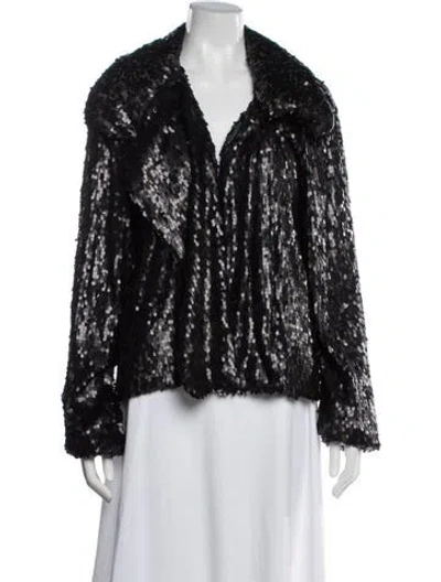 Pre-owned Norma Kamali Nylon Evening Jacket In Black
