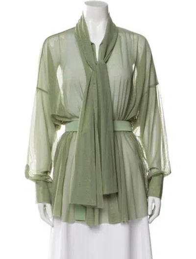 Pre-owned Norma Kamali Nylon Evening Jacket In Green