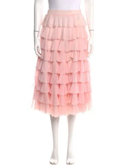 Pre-owned Norma Kamali Nylon Knee-length Skirt In Pink