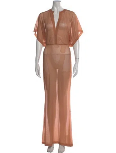 Pre-owned Norma Kamali Nylon Long Dress W/ Tags In Multi