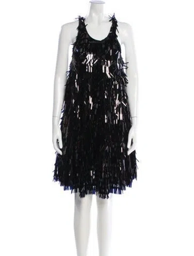 Pre-owned Norma Kamali Nylon Mini Dress In Black