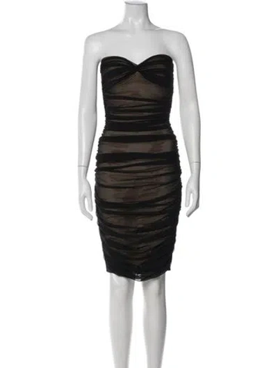 Pre-owned Norma Kamali Nylon Mini Dress In Black