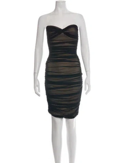 Pre-owned Norma Kamali Nylon Mini Dress In Black