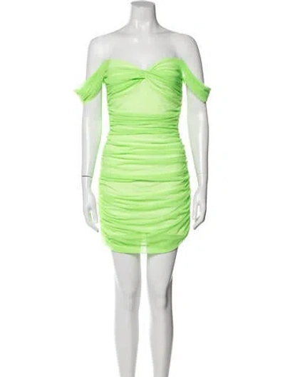 Pre-owned Norma Kamali Nylon Mini Dress In Green