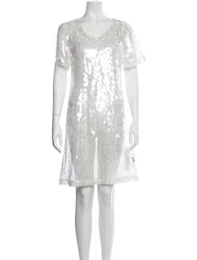 Pre-owned Norma Kamali Nylon Mini Dress In Neutral