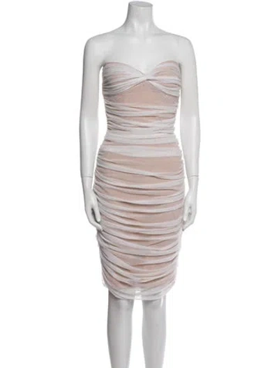 Pre-owned Norma Kamali Nylon Mini Dress W/ Tags In White