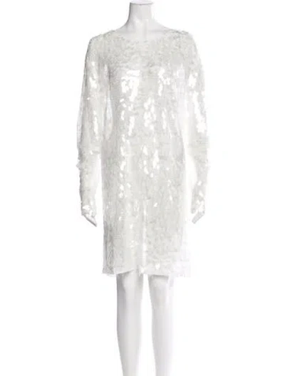 Pre-owned Norma Kamali Nylon Mini Dress In White