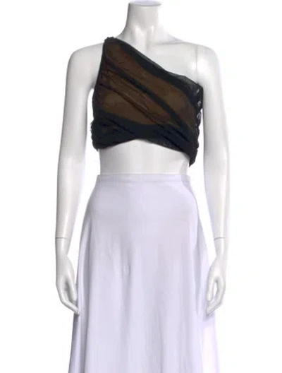 Pre-owned Norma Kamali Nylon One-shoulder Top