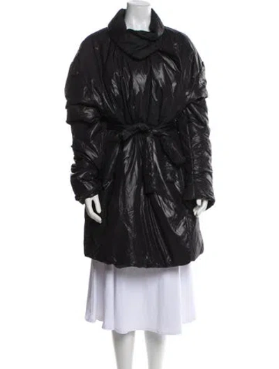 Pre-owned Norma Kamali Nylon Parka In Black