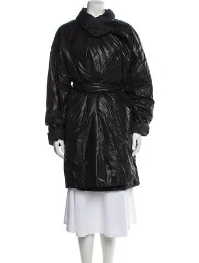 Pre-owned Norma Kamali Nylon Parka In Gray