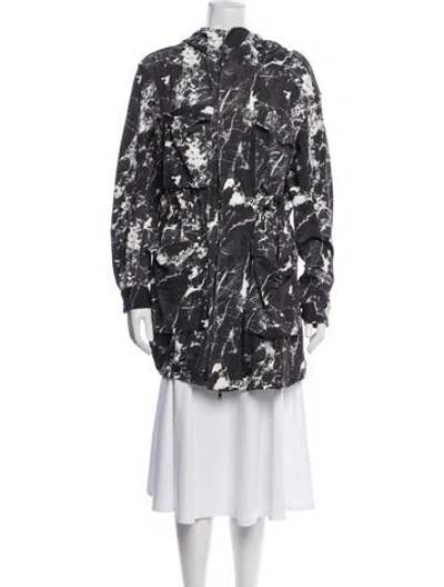 Pre-owned Norma Kamali Nylon Printed Utility Jacket In Multicolor
