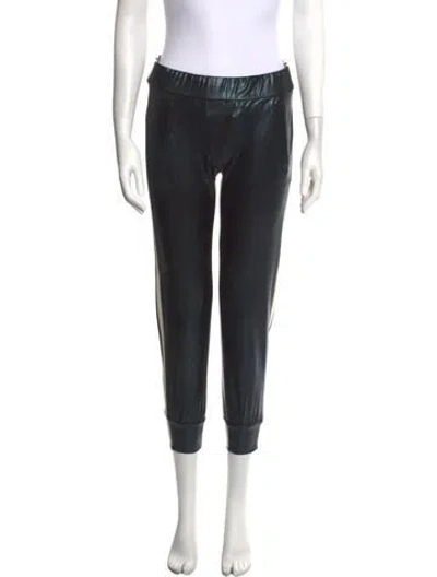 Pre-owned Norma Kamali Nylon Skinny Leg Pants In Black