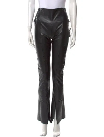 Pre-owned Norma Kamali Nylon Wide Leg Pants In Black