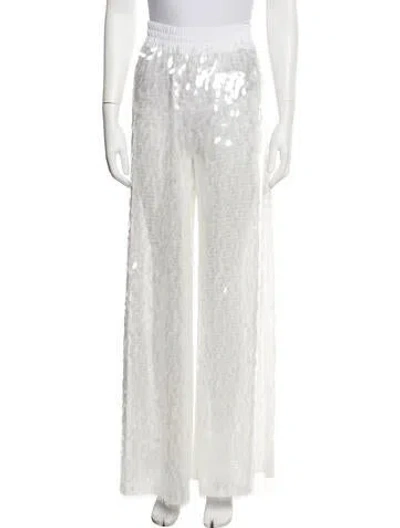 Pre-owned Norma Kamali Nylon Wide Leg Pants W/ Tags In White