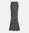 Norma Kamali Obie Cotton-blend Crochet Maxi Skirt
