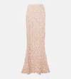 Norma Kamali Obie Crochet Cotton-blend Maxi Skirt