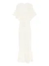 Norma Kamali Obie Cotton And Linen Maxi Dress In White