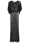 Norma Kamali Obie Cutout Floral-print Georgette Gown