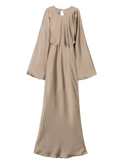 Norma Kamali Obie Gown In Brown
