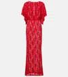 Norma Kamali Obie Lace Gown In Red