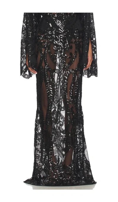 Norma Kamali Obie Long Skirt In Black