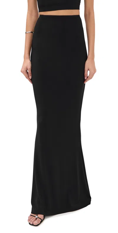 Norma Kamali Obie Jersey Maxi Skirt In Black